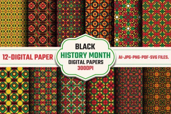 Black History Month Digital Patterns: A Versatile Resource for Creative Projects