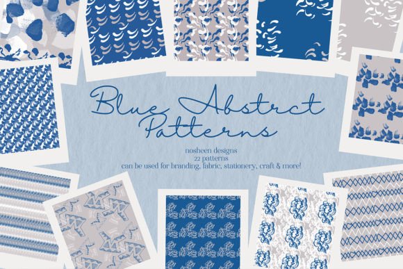 Blue Abstract Repeating Patterns