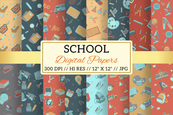 Boho Retro 100 Days of School Patterns
