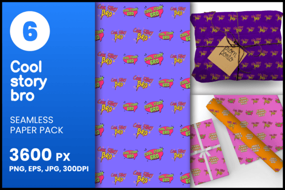 Cool Story Bro Seamless Patterns
