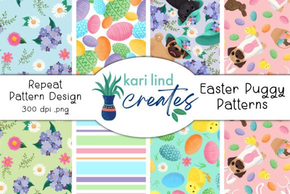 Easter Spring Seamless Repeat Patterns