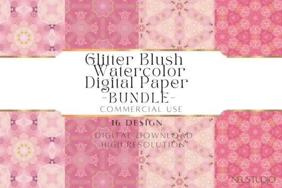 Pink Blush Seamless Patterns Bundle
