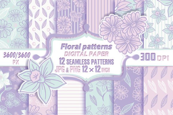 Pink Floral Patterns - Digital Paper