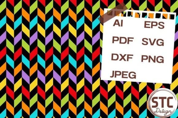 Rainbow Black Stripe Digital Patterns