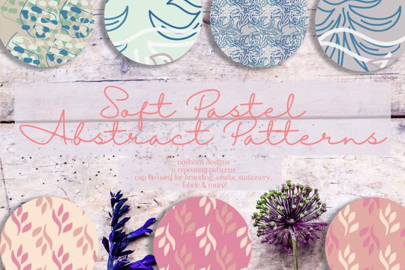 Soft Pastel Abstract Repeating Patterns