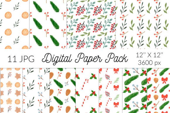 Watercolor Christmas Patterns Paper: A Versatile Resource for Creative Projects